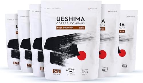 Ueshima Fuji Mountain Ground Coffee 250g (pack of 6), Dark Roast
