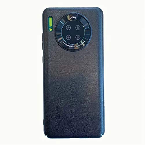 NiaCoCo Compatible con Huawei Mate 30 PC Hard Shell Ultradelgado Resistente a los Arañazos Carcasa de Telefono Estuche Protector+1PCS Protector de Pantalla - (Negro)