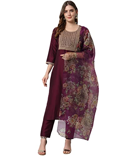 Pantalon et Kurta en soie mélangée de prestige Aashita Creations 532