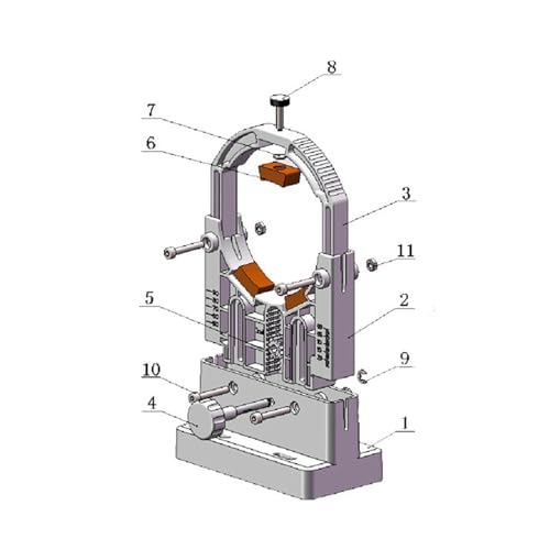 Support de tube CO2 en aluminium robuste et réglable de 45 à 80 mm
