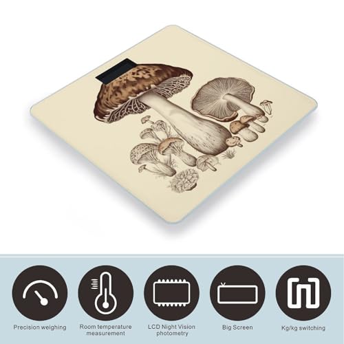 Báscula digital de baño con pantalla LED y vidrio templado miniatura 3