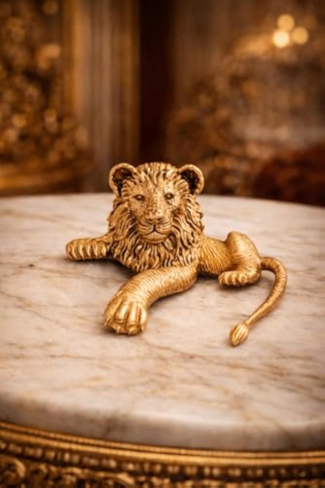 Imperial Lion Lapel Pin, Royal Brooch for Men