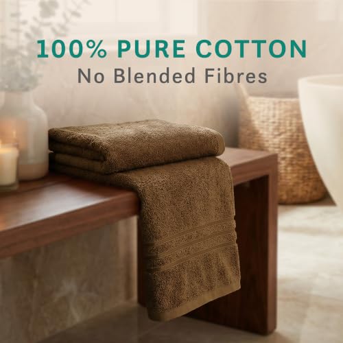 Image of MYTRIDENT Bath Towel for Men /Women - Comfort Living, Quick Drying, Travel Friendly - 1 Piece Large Size 100% Cotton 400 GSM (70cmsx140cms) - Brown
