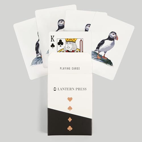 Lantern Press Puffin, Icon, 52 naipes tamaño póker miniatura 6