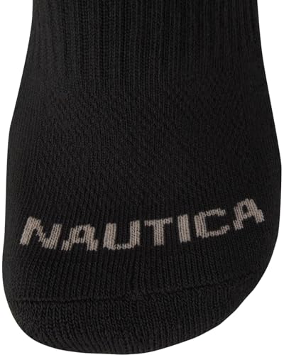 Image of Nautica Womens Low Cut Socks with Tab Mesh Cushioned Ankle Socks, 12 Pack | Breathable Mesh Fabric, Protective Tab, Cushioned Key Areas, Banded Arch Support, Low Cut Ankle, Shoe Size 4-10