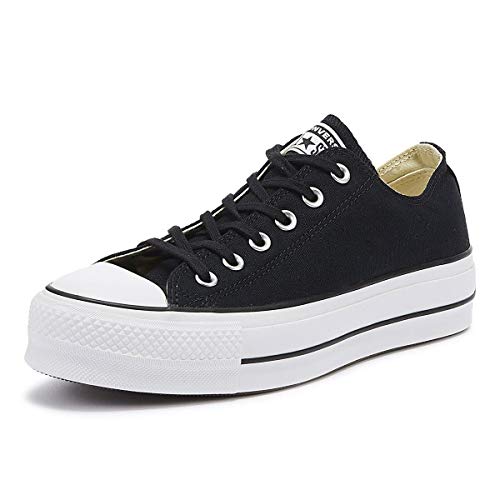Converse Women's Chuck Taylor All Star Lift Sneaker, Black/White/White, 6