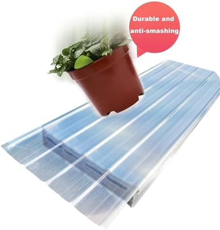 Blue Polycarbonate Roofing Sheet 70% Shading Rate,2mm 5pcs DIY Replacement Roofing Sheet, Insulating Roofing Cladding Panel,Anti-UV Transparent Rainproof Board, Easy to Cut(35 * 55in)