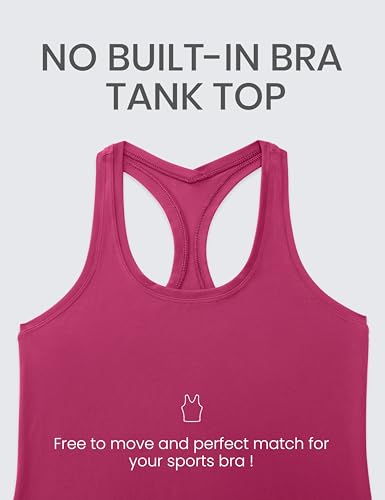 Image of CRZ YOGA Butterluxe Racerback Tank Waist Length | Yoga, Extremely Soft, Tight Fit, Scoop Neck, Sleeveless Tops for Women