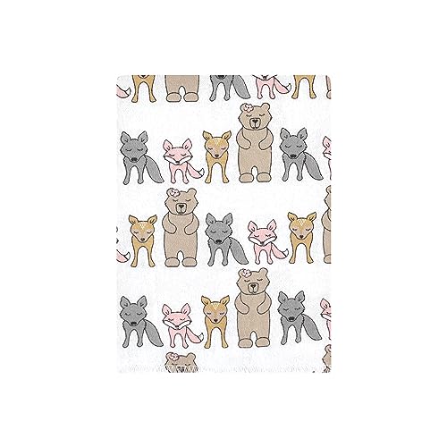 Image of Hudson Baby Unisex Baby Cotton Poly Flannel Burp Cloths Bundle, Wild Forest Pink, One Size