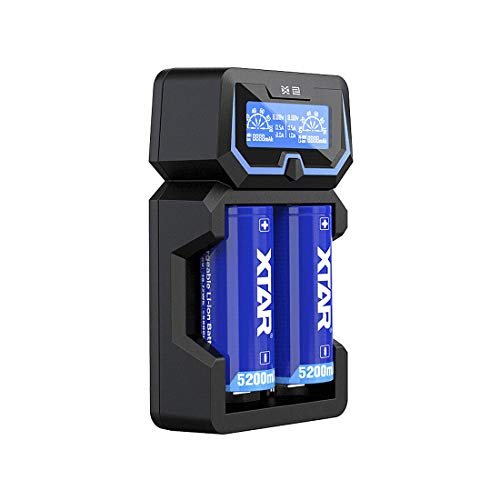 XTAR oplader voor Li-ion en Ni-MH accu's professioneel en snel, reactivering van diepontladen en 0 V cellen, 2-celig… - Afbeelding 5