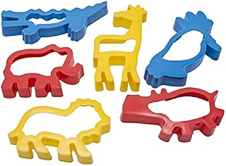 Strong Plastic Cookie/Dough Cutters - Pack of 6 Jungle Animal Shapes