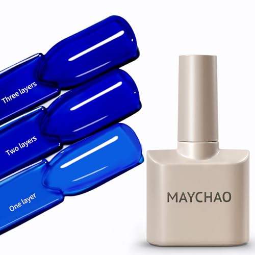 MAYCHAO 15ML Jelly Klein Blue Gel Nail Polish 1Pc Bright Blue Gel...