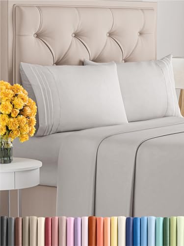 El Mejor Listado de Sabanas para Cama Matrimonial Top 10. 47 Juego de sábanas transpirables y refrescantes - sábanas de estilo hotel - extrasuaves - bolsillos profundos - fácil ajuste - sin arrugas - cómodas - color gris francés -...