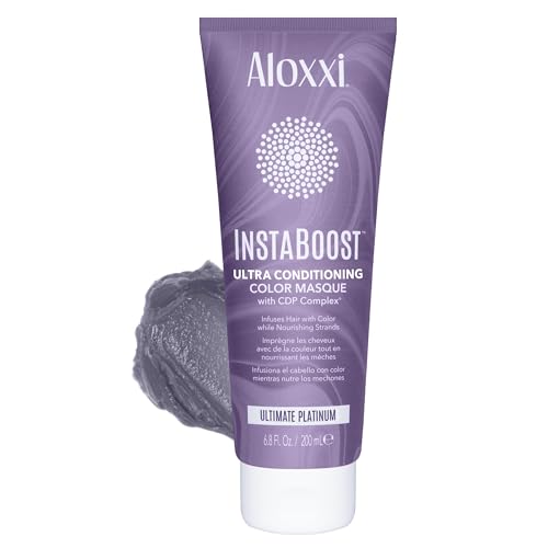 ALOXXI InstaBoost Conditioning Color Masque in Ultimate Platinum Neutralizes Brassiness