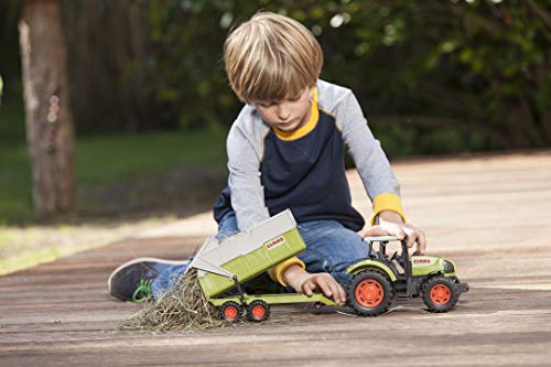 Dickie Toys 203739000 Toys CLAAS Ares Set, großer Traktor mit Anhänger und Kippmechanismus, 57 cm lang, für Kinder ab 3 Jahren