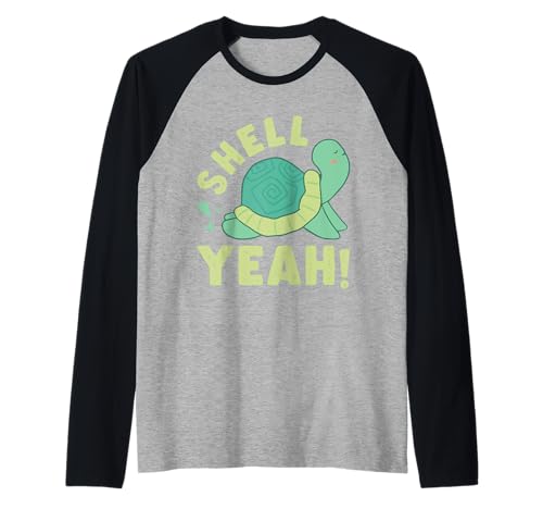 Shell Yeah tortuga marina animal marino tortuga Camiseta Manga Raglan