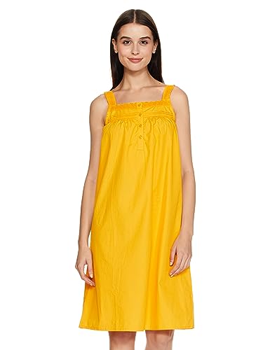 Image of Amazon Brand - Eden & Ivy Women's Cotton Knee Length Sleeveless Nighty