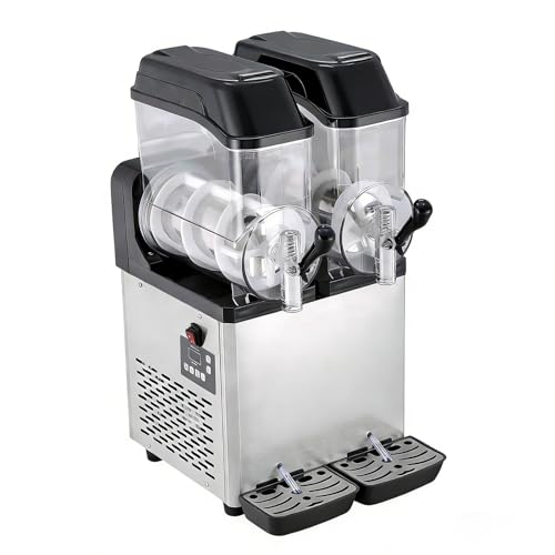 Commercial Slushy Machine, Stainless Steel Single Tank Frozen Drink Maker with Digital Control for