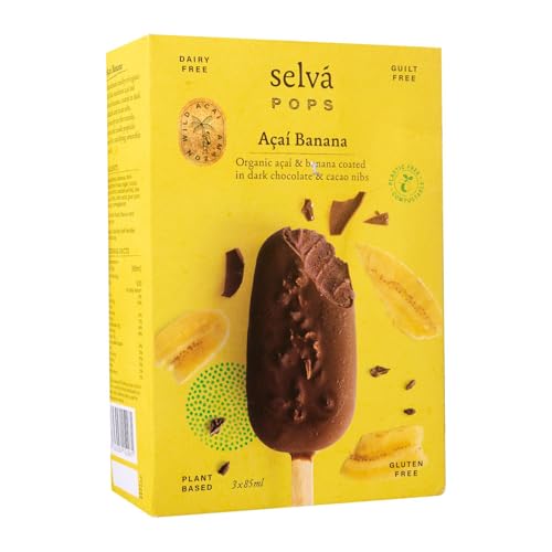 Selva Acai Popsicles Banana with Cacao Nibs Multi-pack (3 x 85ml) - Frozen