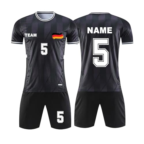 Benutzerdefiniert Fußball Trikot T-Shirt Shorts 2 Teiliges Set Jeder Name Nummer Team Logo - Fußballtrikot Kinder Männer Jungen Personalisierte Fußballtrikots