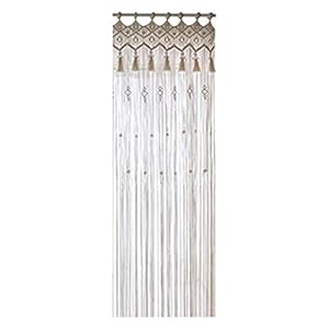paletur0 Macramé gordijn voor ramen, bruiloften, keuken, inrichtingsvoorwerp voor thuis, handwerk, woonkamer, deur…