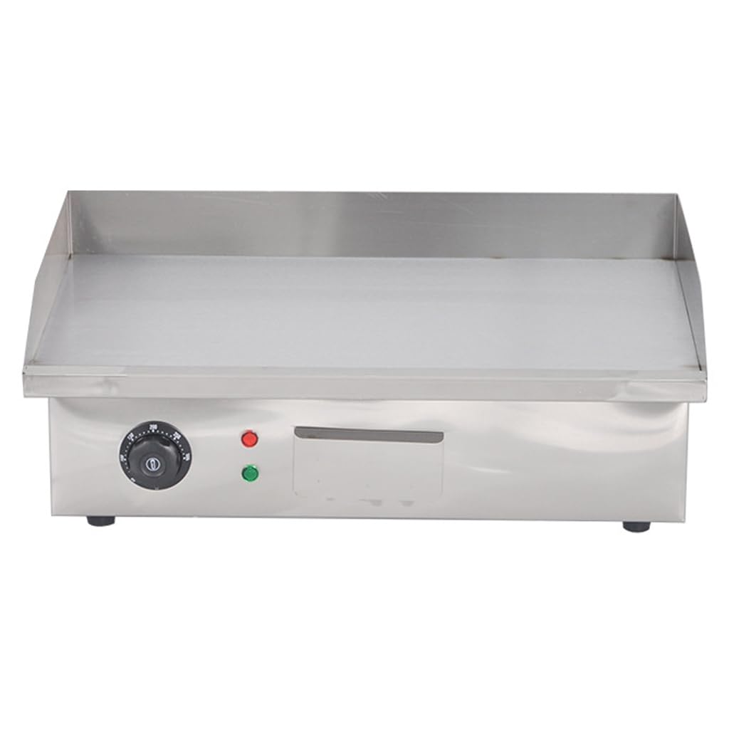 Plancha Eléctrica 8mm Acero 300°C Tapas Hamburguesa 54cm | Placa de acero laminado en frío 8mm | Control 50-300°C | Bandeja recogegrasa grande | Para tapas | Calor uniforme