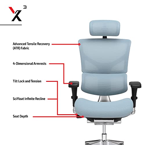 X-Chair Management Office Chair X3 Black With Headrest #TOP2