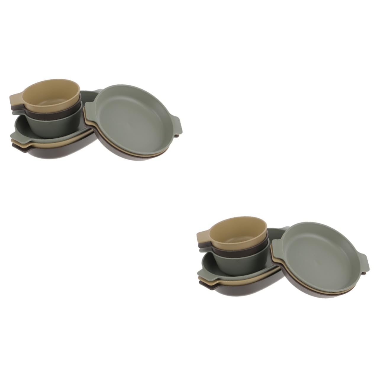 Happyyami 2juegos Platos De Plástico Reutilizables para Picnic De Vajilla Ligera para Camping y Actividades Al Aire Incluye Platos Pequeños para Fiestas