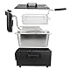 Emerio 3.0L Öl-Fritteuse mit Kaltzonen Technologie, sehr gut 1.4 getestet von Haus & Garten 06/2019, kein bitterer Geschmack mehr, Kaltzonenfritteuse mit 2000 W, Tank aus Edelstahl, BPA frei