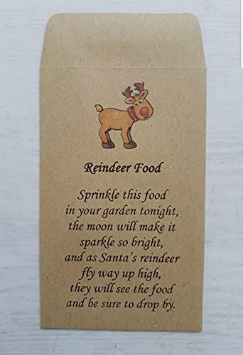 Empty envelopes for you to add your own magic reindeer food packets Christmas eve gift box (10 envelopes) school Fair Fayre charity event bulk