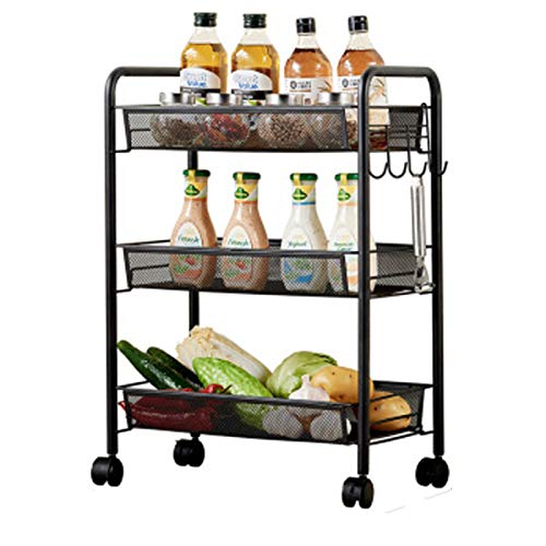 Cocina Rack Piso Multi-Capa Almacenamiento Horno Microondas Horno Electric Appliance Storage Rack Pot Rack Tazón Almacenamiento Estante de Cinco Capas