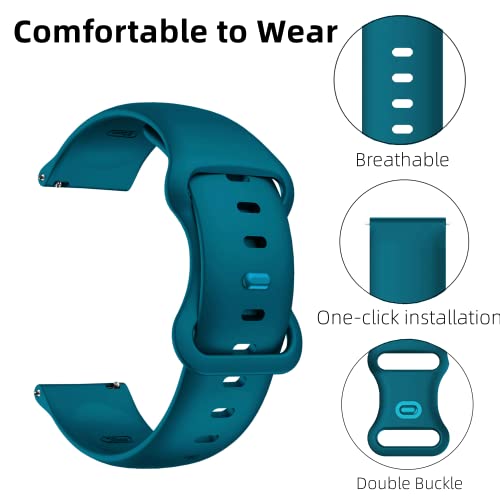 METEQI20mm Cinturino in Silicone Compatible with