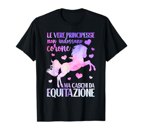 Bambina Cavallo Equitazione Ragazza Cavalli Maglietta