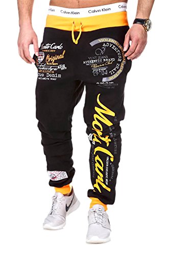 MT Styles Trainingshose ROMONT Sporthose R-592 [Schwarz/Gelb, XL]