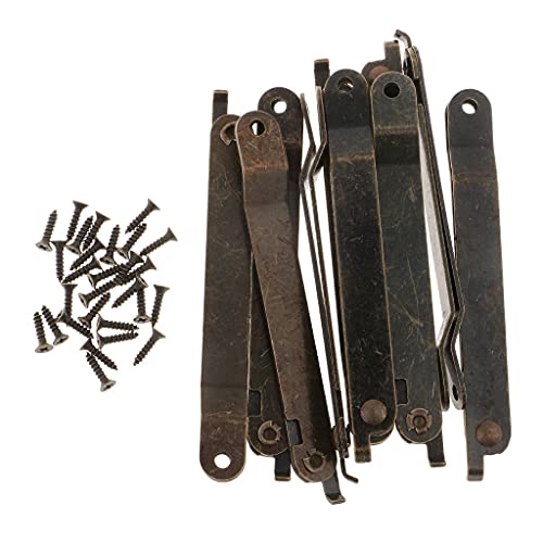 Preisvergleich Produktbild 10 Stücke Hölzerne Schmuckschatulle Deckel Drehbare Falten Unterstützung Scharnier, Metallgehäuse Display Aufenthalt Scharniere Möbel Hardware - 98 x 11 mm