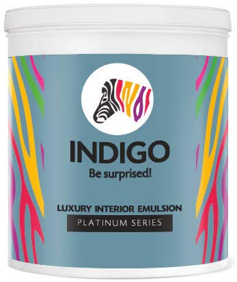 Image of Indigo Luxury Interior Emulsion - White | Interior Paint | Rich Sheen finish | 10 Liters | White