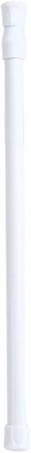 Oumefar White Retractable Shower Curtain Rod Adjustable Spring Steel Cupboard Bars Tension Spring Tension Rail Shower Rod 30-50CM Adjustable Rod Length