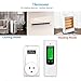 Hycency Wireless Programmable Thermostat Plug, Automatic Heating & Cooling Outlet Thermostat Wireless Temperature Controller Built in Temp Sensor with Remote Control LCD Display (1 Pcs)