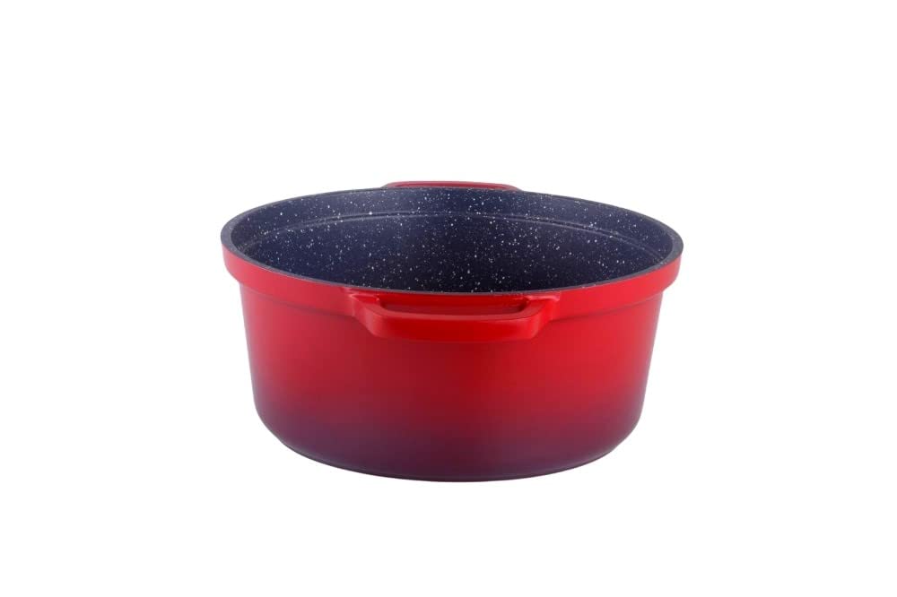 Kamberg - Stoofpan 20 Cm Rond Rood Gevlamd Gegoten Aluminium Steencoating Voor Alle Warmtebronnen Inclusief Inductie Zonder Pfoa Kamberg - Stoofpan 20 Cm Rond Rood Gevlamd Gegoten Aluminium Steencoating Voor Alle Warmtebronnen Inclusief Inductie Zonder Pfoa