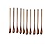 Antrader 6" x 0.5" Natural Long Handle Wooden Mixing Spoons for Coffee Tea Honey Stirring Set of 10 (Brown)