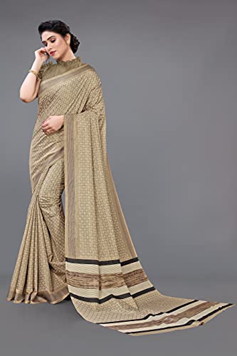 Image of MIRCHI FASHION Women's Art Silk Printed Saree with Blouse Piece