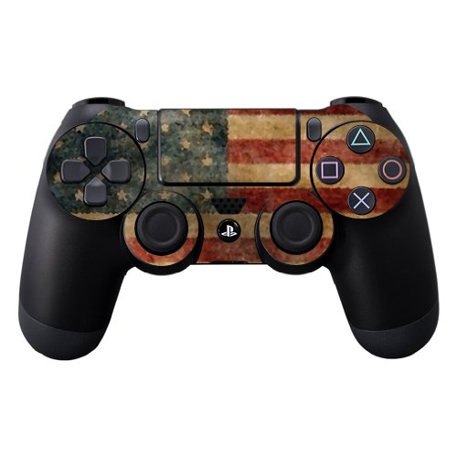 MightySkins Skin Compatible with Sony PS4 Controller - Vintage Flag | Protective, Durable, and Unique Vinyl Decal wrap Cover | Easy to Apply, Remove, and Change Styles | Made in The USA
