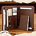 Fuyoooo 3 Pcs Father's Day Christian Gifts for Church Men Pastor's Appreciation Gifts Leather Bible Verse Portfolio Scripture Notebook Bible Pen Religious Coworkers Pastor(Cross)