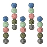 UKCOCO Cuentas de Piedra Volcánica 8 Mm Mixtas Lisas 50 Piezas para Manualidades Diy, Espaciadoras para Joyería, Accesorios para Hacer Pulseras y Decoración Artesanal