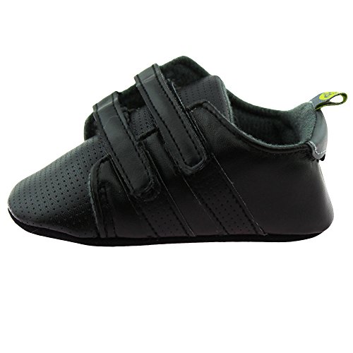 First Steps Baby Boys Athletic Fashion Sneakers Active Baby Shoes Black Size 32