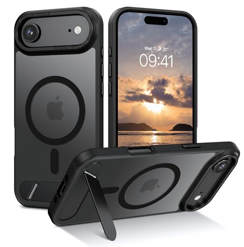 Image of GUAGUA for iPhone Air Case Compatible with MagSafe iPhone Air Magnetic Case Translucent Matte Skin Feeling Shockproof Protective Anti-Scratch Case for Phone Air 6.5 inch, Black