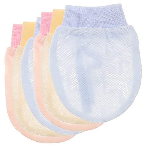 FOMIYES 3 Pairs Gloves Mittens for Months Thumb Stopper Soft Cotton No Scratch Protectors for Newborn Boys