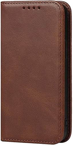 Étui iPhone 12 Pro portefeuille clapet protection marron foncé