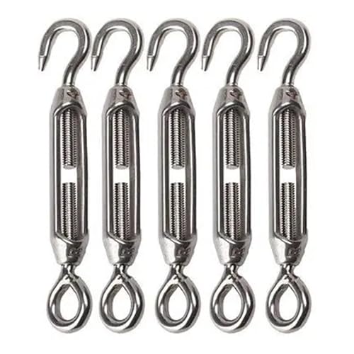 Tensor de Gancho 5 piezas M4 Acero Inoxidable 304 para Cable miniatura 4