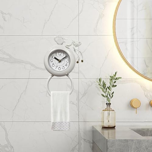 Qianly Bathroom Shower Clock Shower Rope Clock Creative Ornament Shower Timer with Rope Decoration for Kitchen Dormitory Gym Desktop